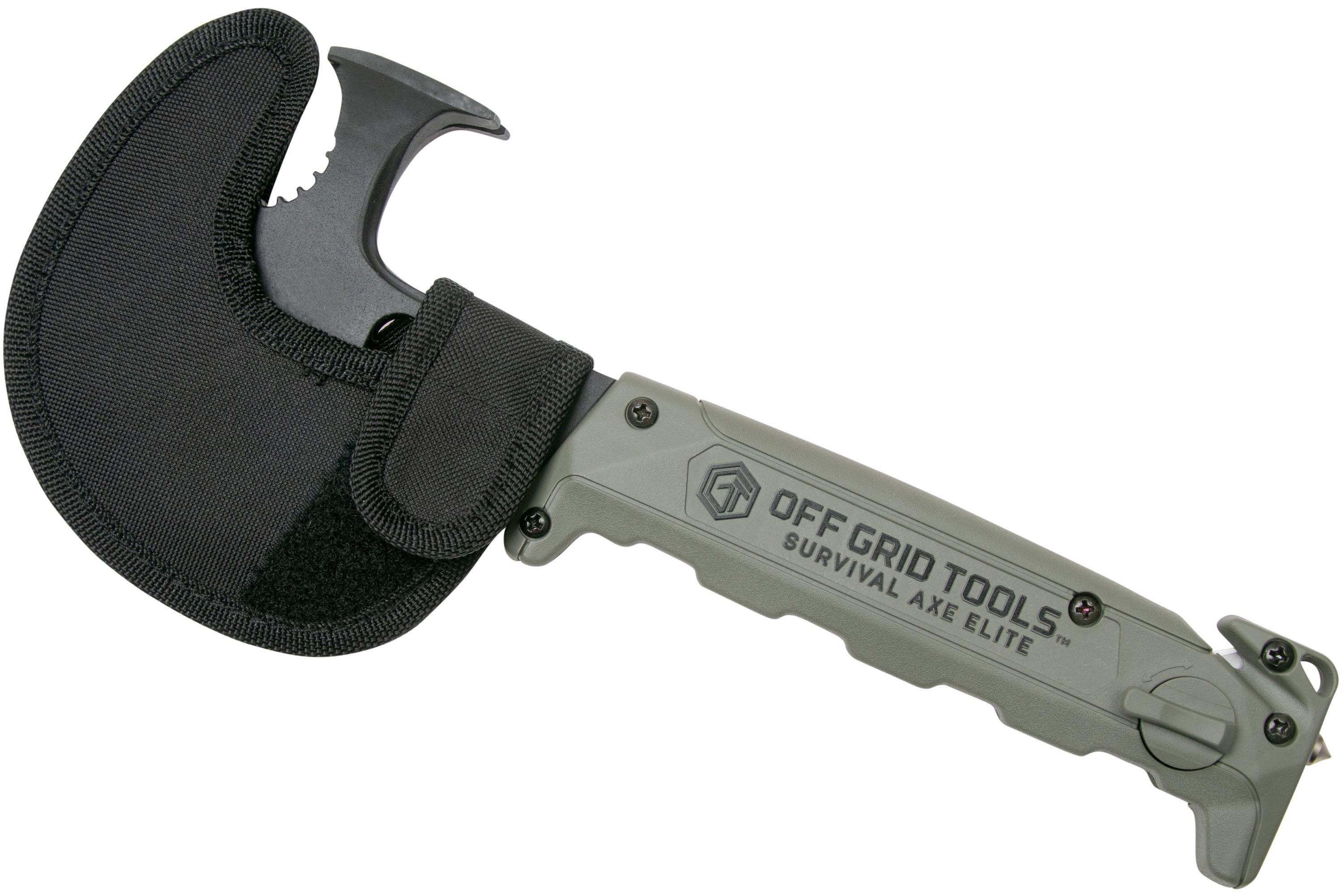 Off Grid Tools Survival Axe Elite, green, hand axe Advantageously