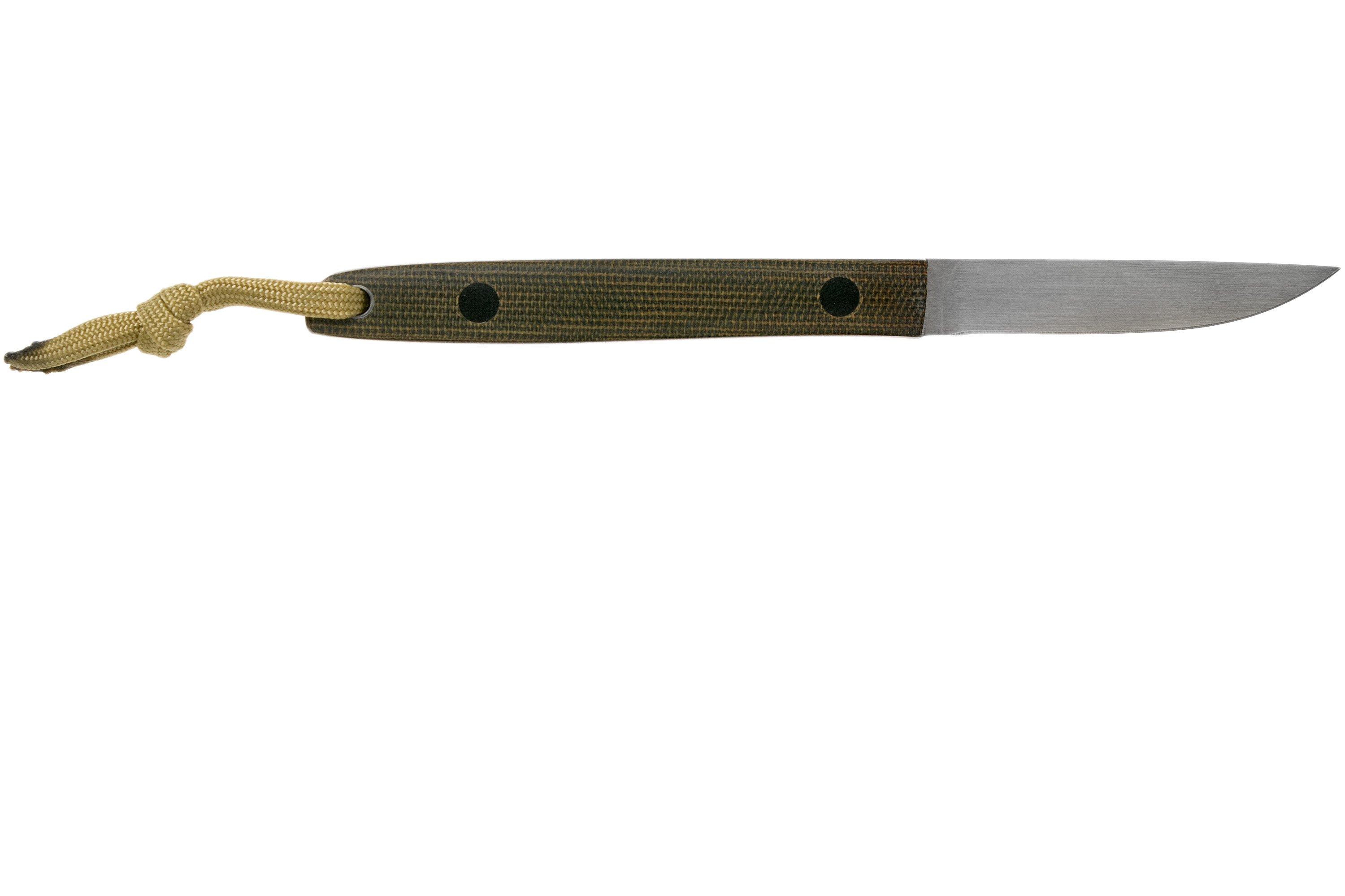 Ohta OFB SS 65 Green Canvas Micarta fixed knife | Advantageously