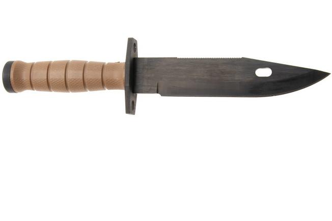 Afbeelding voor Ontario M11 EOD Bayonet 1982 Black 420, Sawback, Tan Modified Kraton, bajonet