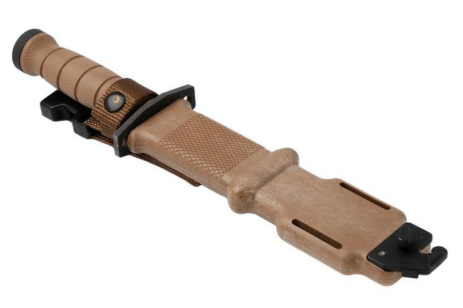 Afbeelding voor Ontario M11 EOD Bayonet 1982 Black 420, Sawback, Tan Modified Kraton, bajonet