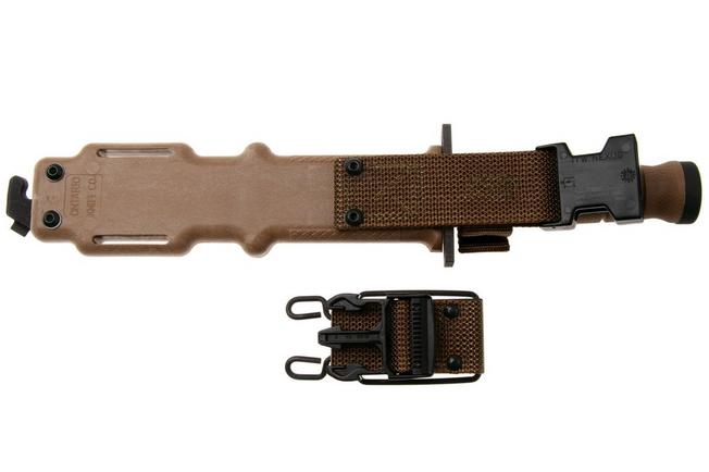 Afbeelding voor Ontario M11 EOD Bayonet 1982 Black 420, Sawback, Tan Modified Kraton, bajonet