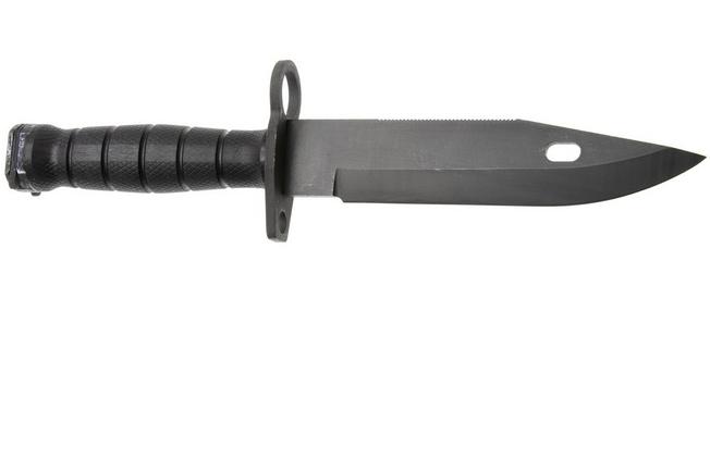 Afbeelding voor Ontario M-9 Combat Bayonet 6143GOV Black 420 Sawback, Black Modified Kranton, bajonet