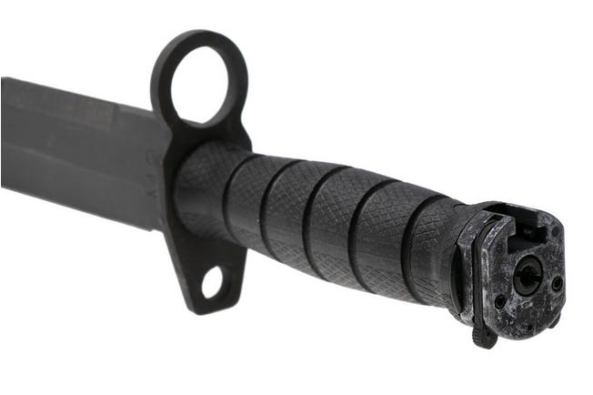 Afbeelding voor Ontario M-9 Combat Bayonet 6143GOV Black 420 Sawback, Black Modified Kranton, bajonet