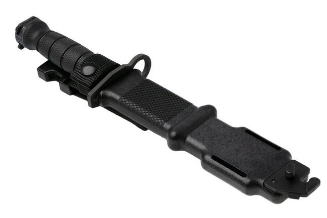 Afbeelding voor Ontario M-9 Combat Bayonet 6143GOV Black 420 Sawback, Black Modified Kranton, bajonet