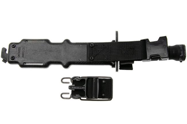 Afbeelding voor Ontario M-9 Combat Bayonet 6143GOV Black 420 Sawback, Black Modified Kranton, bajonet