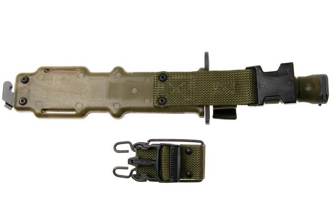 Afbeelding voor Ontario M-9 Combat Bayonet 6221 Black 420, OD Green Modified Kraton, bajonet