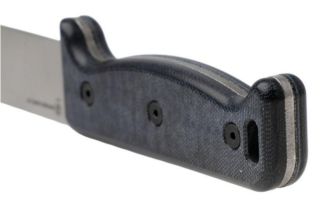 Afbeelding voor Ontario Black Bird ML5 7502BL Satin 420HC, Blue Micarta, vaststaand mes, Paul Scheiter design, lederen schede