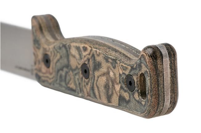 Afbeelding voor Ontario Black Bird ML5 7502N Satin 420HC, Camo Micarta, vaststaand mes, Paul Scheiter design, nylon schede