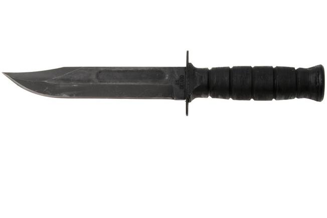 Afbeelding voor Ontario Marine Combat Knife 8180 Black 1095, Black Leather, survivalmes