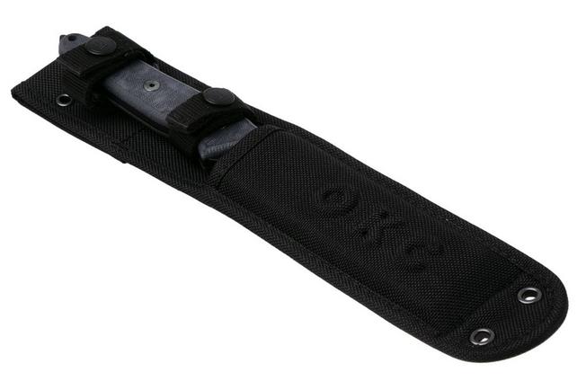 Afbeelding voor Ontario Stealth 8198 Black Serrated S35VN, Black Micarta, vaststaand mes