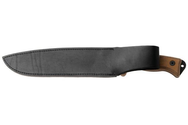 Afbeelding voor Ontario RTAK II 8644 ,125th Anniversary, Black 5160 Carbon, Natural Canvas Micarta, kapmes