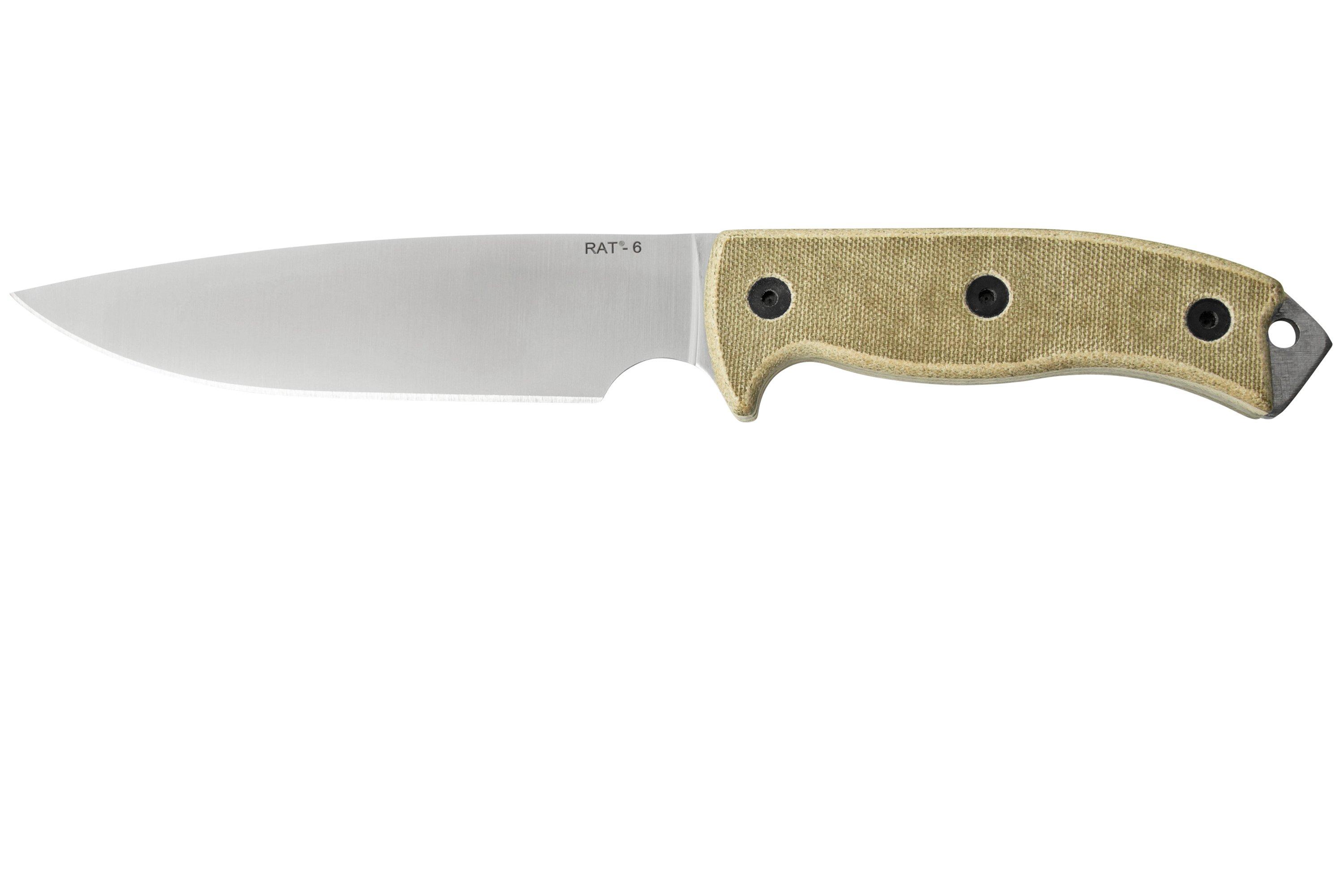 Rescue Ratオーダー Ontario OKC RAT-6 8659, Satin S35VN, Standard Micarta survival