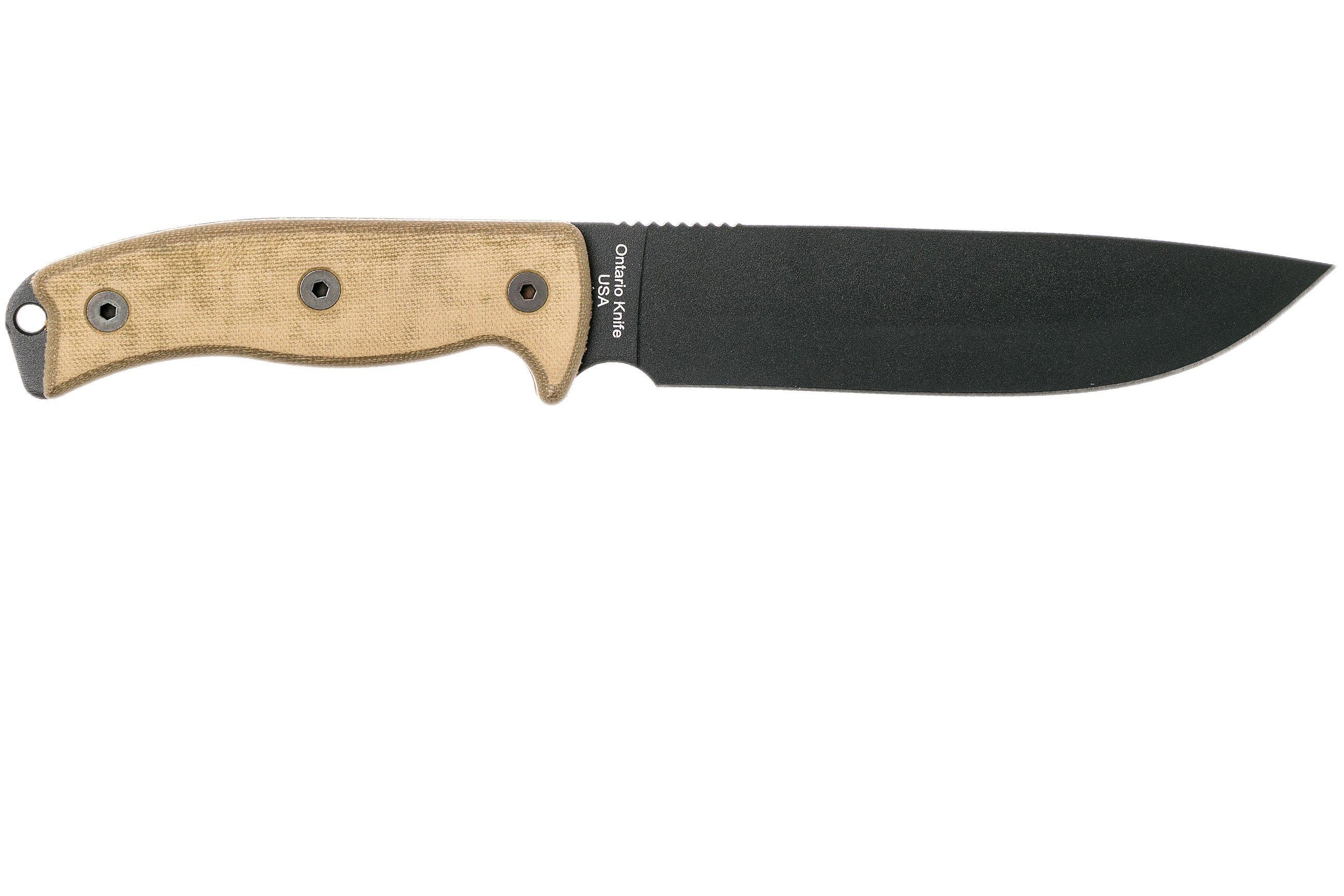 Ontario RAT-7 plain edge 8668 survival knife | Advantageously shopping ...