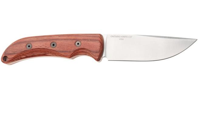 Afbeelding voor Ontario Robeson Heirloom Drop Point 8700 Satin D2, Laminated Wood, vaaststaand mes