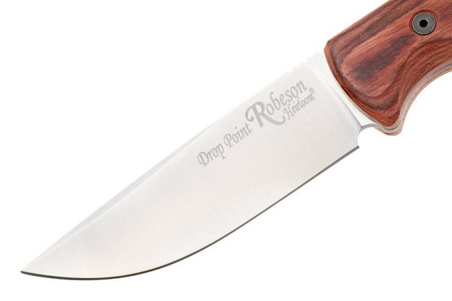 Afbeelding voor Ontario Robeson Heirloom Drop Point 8700 Satin D2, Laminated Wood, vaaststaand mes