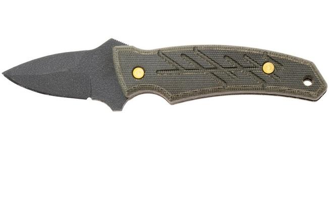 Afbeelding voor Ontario Nona 8743M Black 420, Green Micarta, vaststaand mes