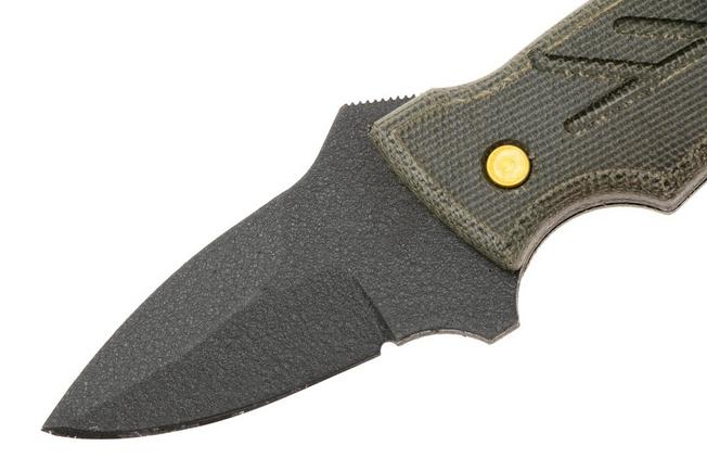 Afbeelding voor Ontario Nona 8743M Black 420, Green Micarta, vaststaand mes