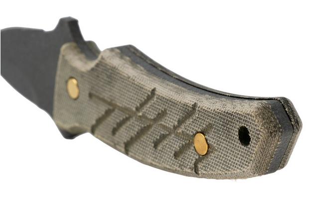Afbeelding voor Ontario Nona 8743M Black 420, Green Micarta, vaststaand mes