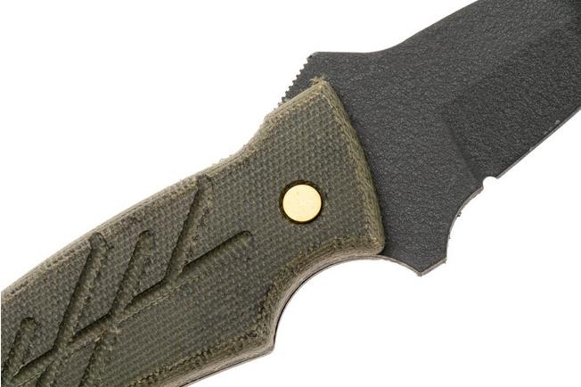 Afbeelding voor Ontario Nona 8743M Black 420, Green Micarta, vaststaand mes
