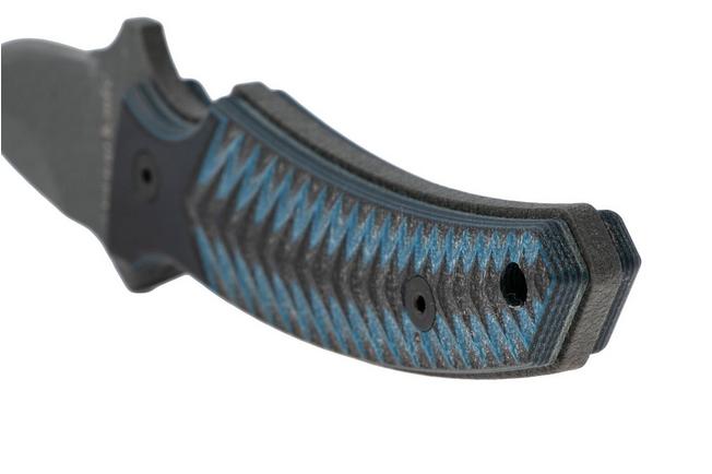 Afbeelding voor Ontario Nona 8743 Black 420, Black and Blue Micarta, vaststaand mes