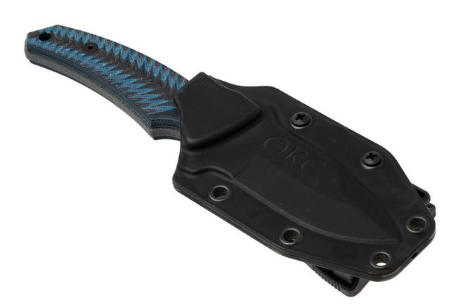 Afbeelding voor Ontario Nona 8743 Black 420, Black and Blue Micarta, vaststaand mes