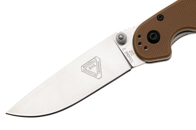 Afbeelding voor Ontario RAT-2 8828CB Satin D2, Coyote Brown FRN, zakmes