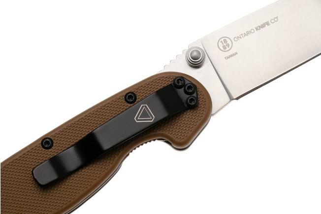 Afbeelding voor Ontario RAT-2 8828CB Satin D2, Coyote Brown FRN, zakmes