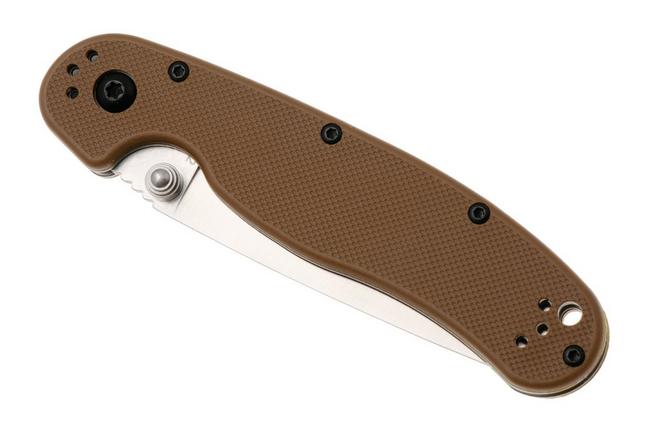 Afbeelding voor Ontario RAT-2 8828CB Satin D2, Coyote Brown FRN, zakmes