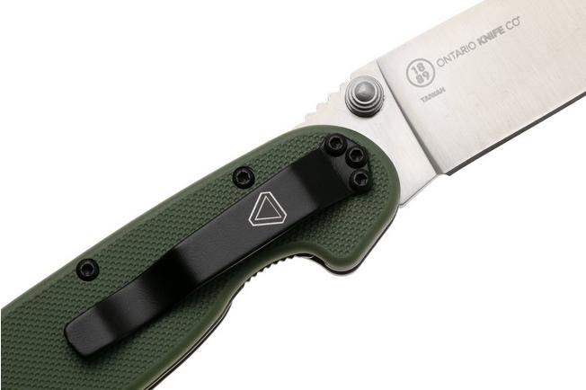 Afbeelding voor Ontario RAT-2 8828OD Satin D2, OD Green FRN, zakmes