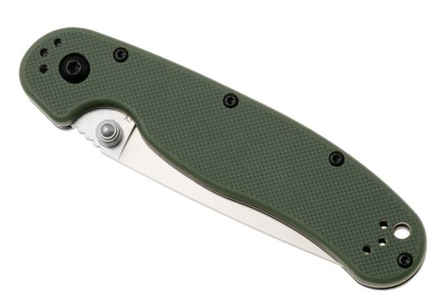 Afbeelding voor Ontario RAT-2 8828OD Satin D2, OD Green FRN, zakmes