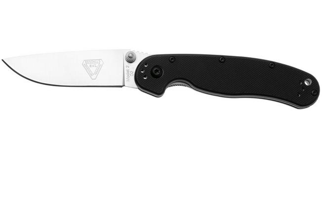 Afbeelding voor Ontario RAT-2 8828 Satin D2, Black FRN, zakmes