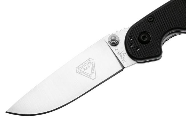 Afbeelding voor Ontario RAT-2 8828 Satin D2, Black FRN, zakmes