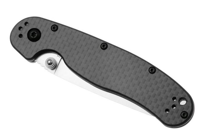 Afbeelding voor Ontario RAT-2 8836 Satin AUS-8, Carbon Fiber G10, zakmes