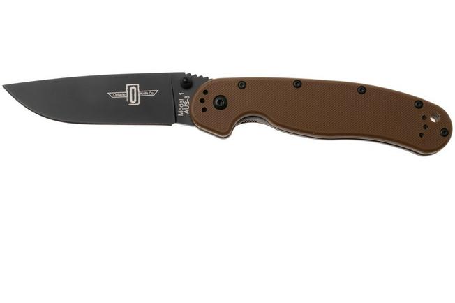 Afbeelding voor Ontario RAT-1 8846CB Black AUS 8, Coyote Brown, zakmes