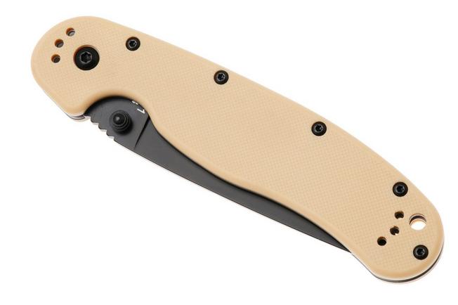 Afbeelding voor Ontario RAT-1 8846DT Black AUS8, Desert Tan, zakmes