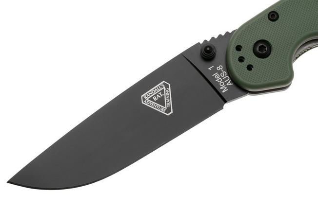 Afbeelding voor Ontario RAT-1 8846OD Black AUS8, OD Green, zakmes