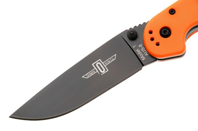 Afbeelding voor Ontario RAT-1 8846OR Black AUS8, Orange, zakmes