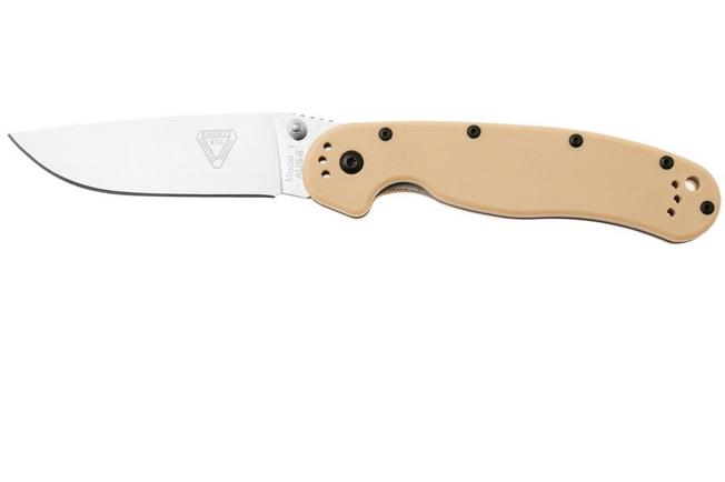 Afbeelding voor Ontario RAT-1 8848DT Satin AUS8, Desert Tan, zakmes