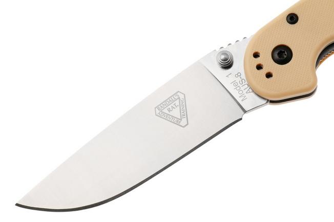 Afbeelding voor Ontario RAT-1 8848DT Satin AUS8, Desert Tan, zakmes