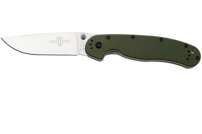 Afbeelding voor Ontario RAT-1 8848FG Satin AUS8, Foliage Green, zakmes