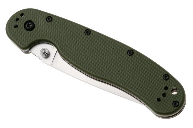 Afbeelding voor Ontario RAT-1 8848FG Satin AUS8, Foliage Green, zakmes