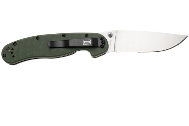 Afbeelding voor Ontario RAT-1 8849OD Satin Serrated AUS8, OD Green, zakmes