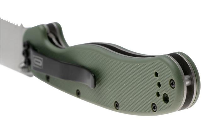 Afbeelding voor Ontario RAT-1 8849OD Satin Serrated AUS8, OD Green, zakmes