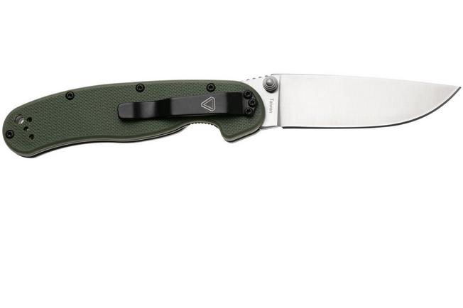Afbeelding voor Ontario RAT-2 8860OD Satin AUS8, OD Green FRN, zakmes