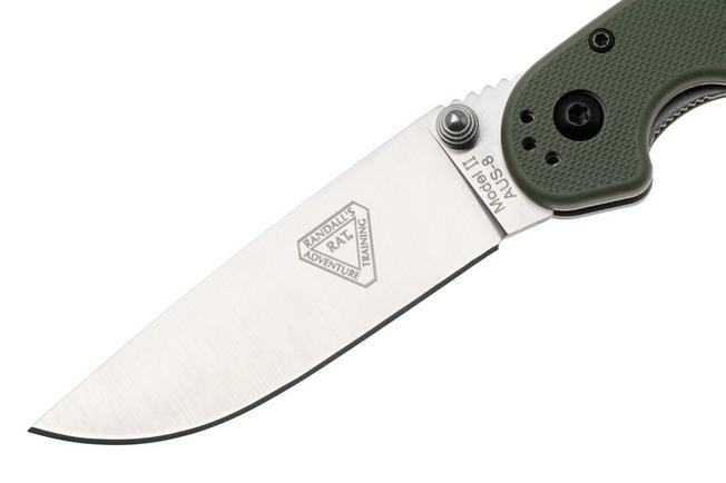 Afbeelding voor Ontario RAT-2 8860OD Satin AUS8, OD Green FRN, zakmes