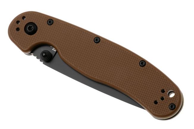 Afbeelding voor Ontario RAT-2 8861CB Black AUS8, Coyote Brown FRN, zakmes
