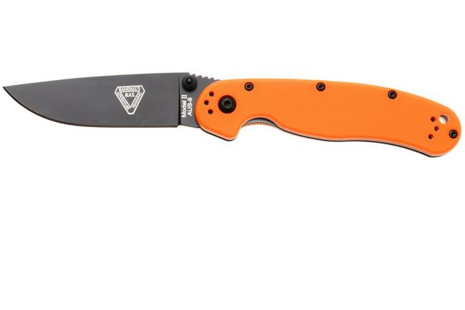 Afbeelding voor Ontario RAT-2 8861OR Black AUS8, Orange FRN, zakmes