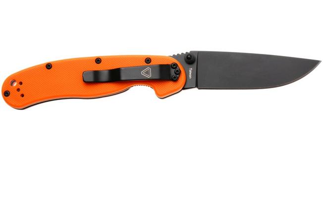 Afbeelding voor Ontario RAT-2 8861OR Black AUS8, Orange FRN, zakmes