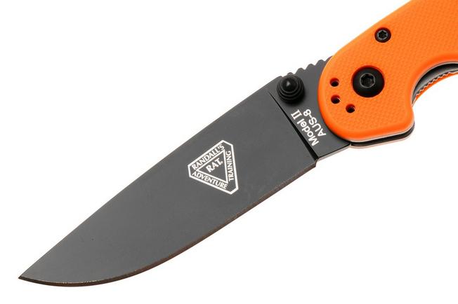 Afbeelding voor Ontario RAT-2 8861OR Black AUS8, Orange FRN, zakmes