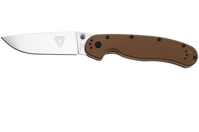 Afbeelding voor Ontario RAT-1 8867CB Satin D2, Coyote Brown, zakmes